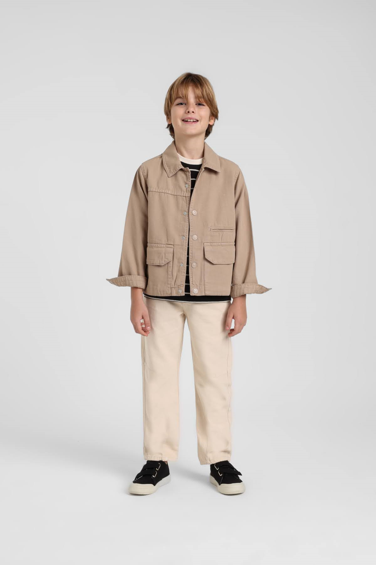 Beli Lastikli Erkek Pantolon - Krem