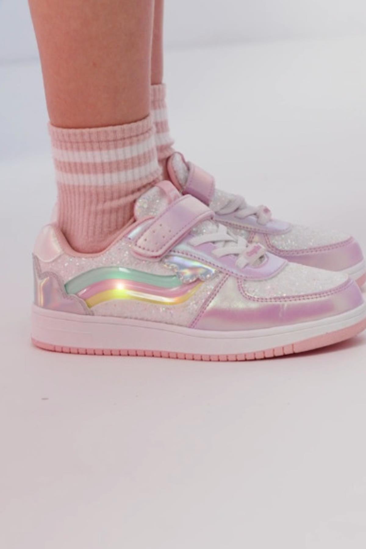 CONGUITOS Gökkuşağı Desenli Işıklı Kısa Sneakers - Renkli