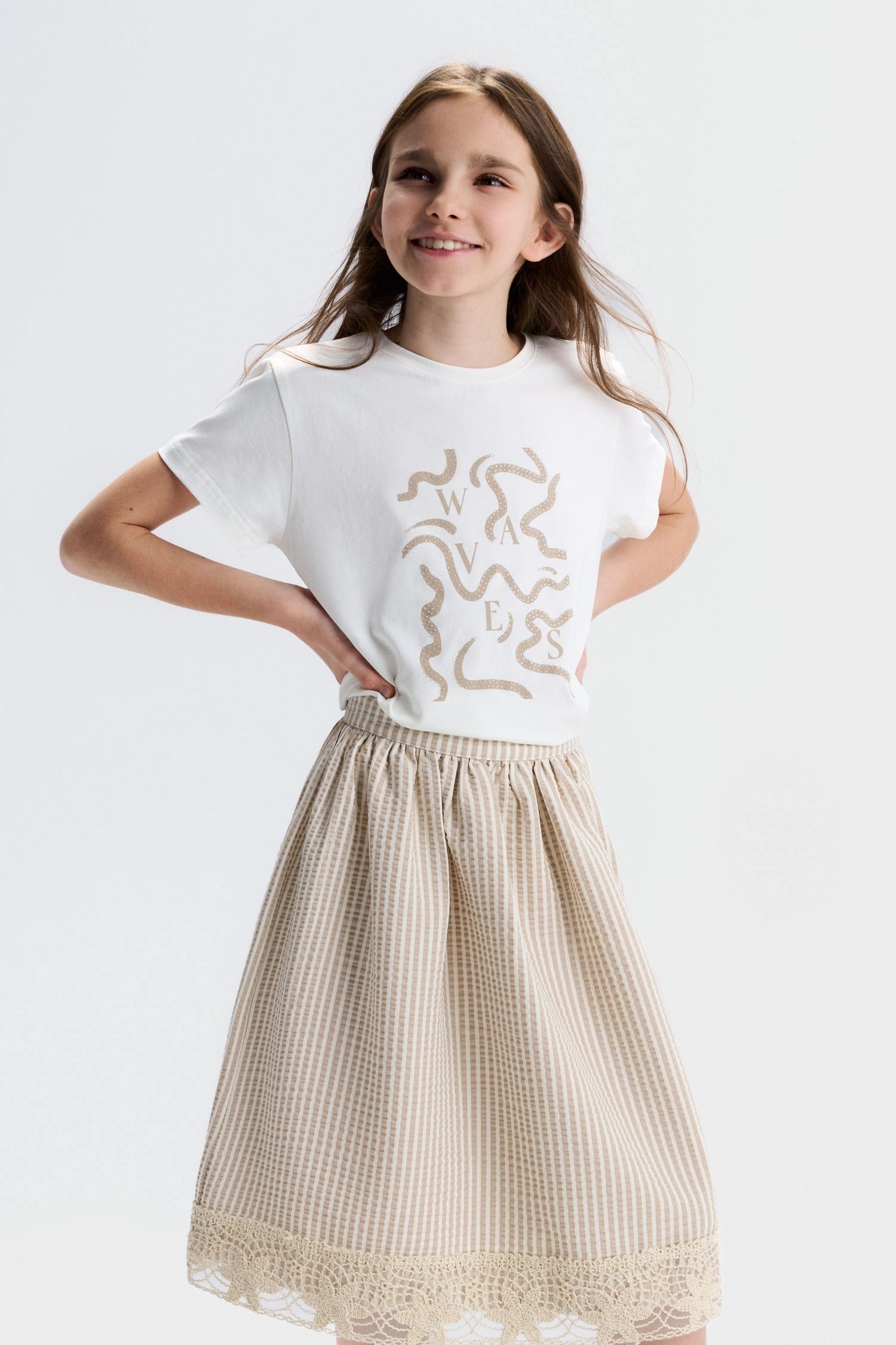 Desert Kız Etek - Bej