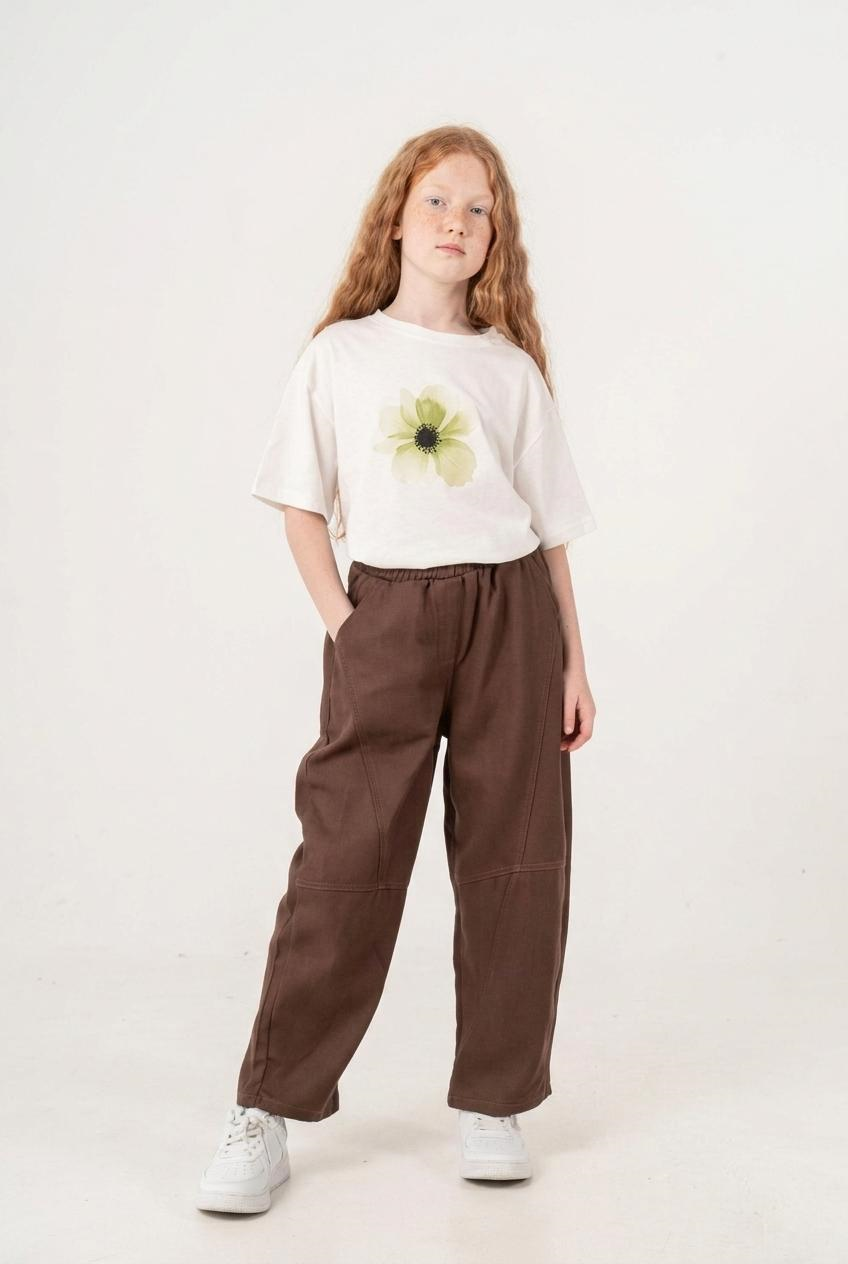 Dikişli Erkek Jogger Pantolon - Kahverengi
