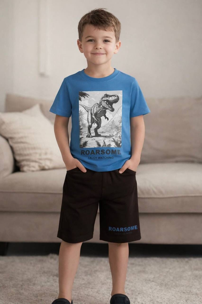 Dinazorlu Erkek Şortlu Takım - Mavi