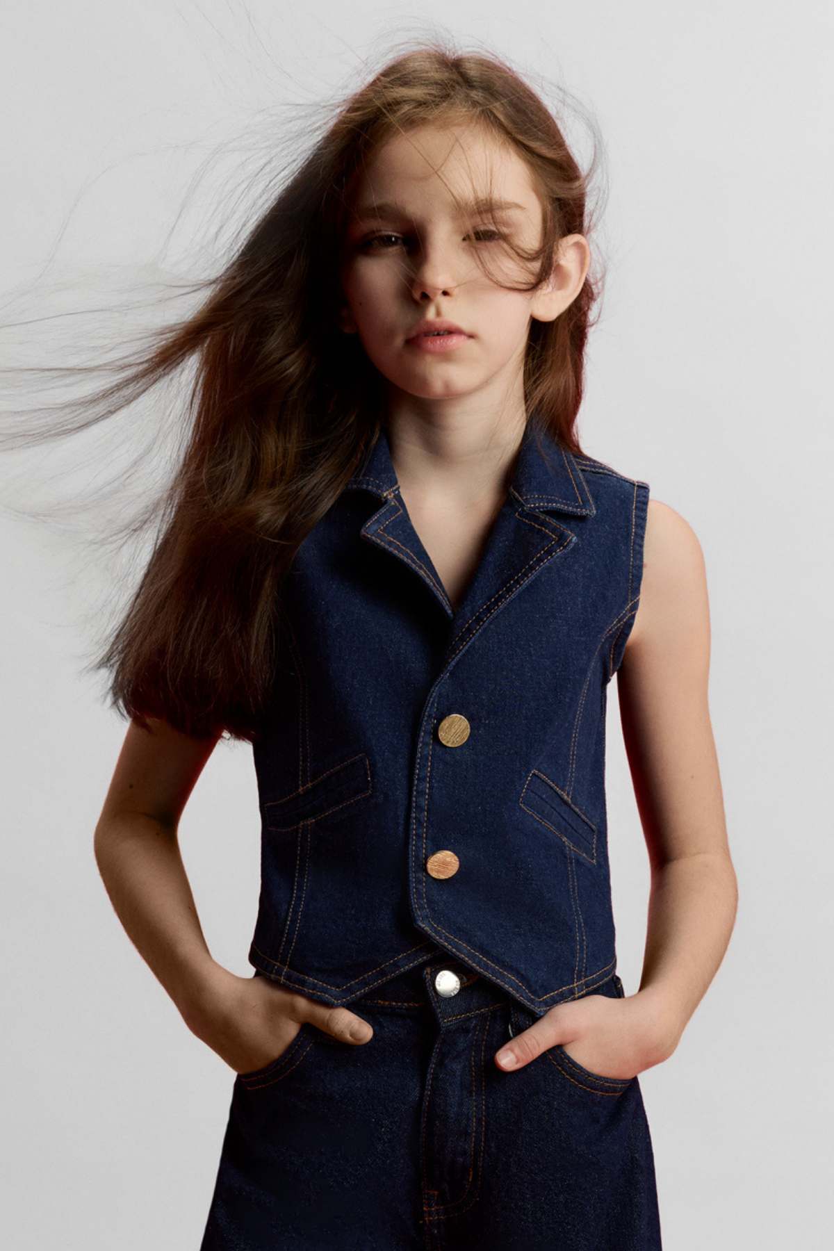 Elegant Kız yelek - Lacivert