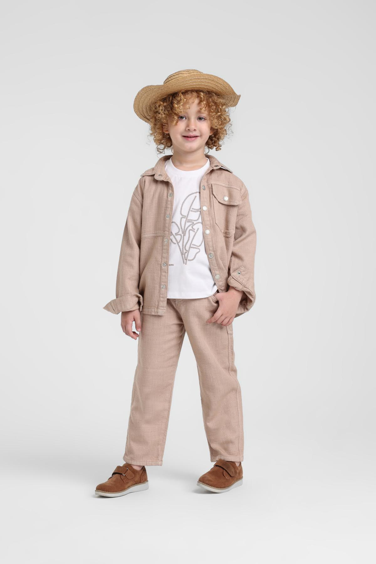 Erkek Alt-Üst 2'li Takım - Bej