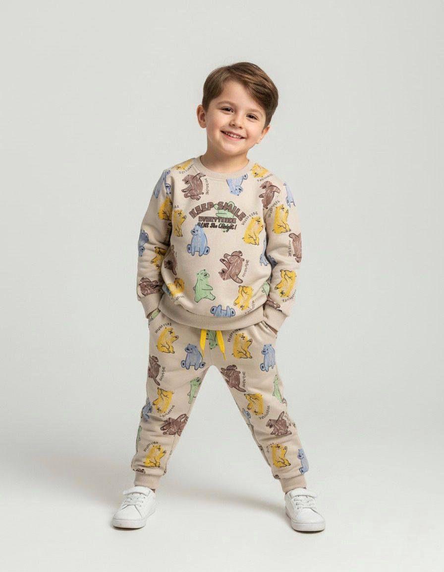 Erkek Bebe Takım - Bej