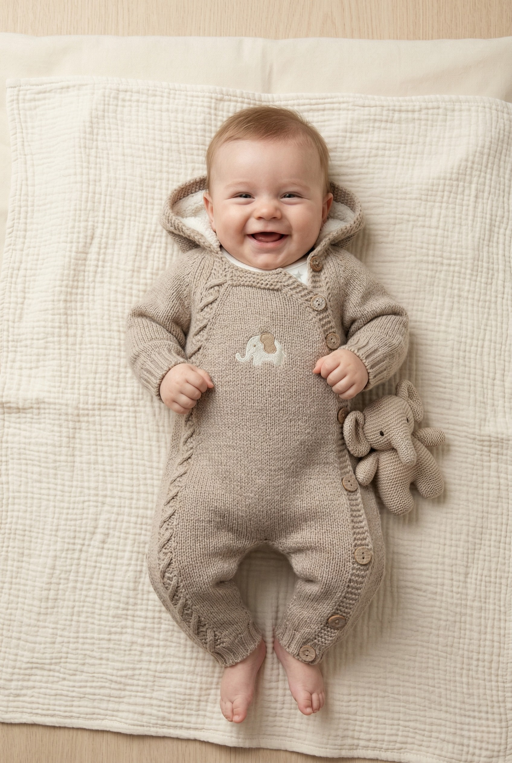 Filli Erkek Bebe Set - Taş Rengi