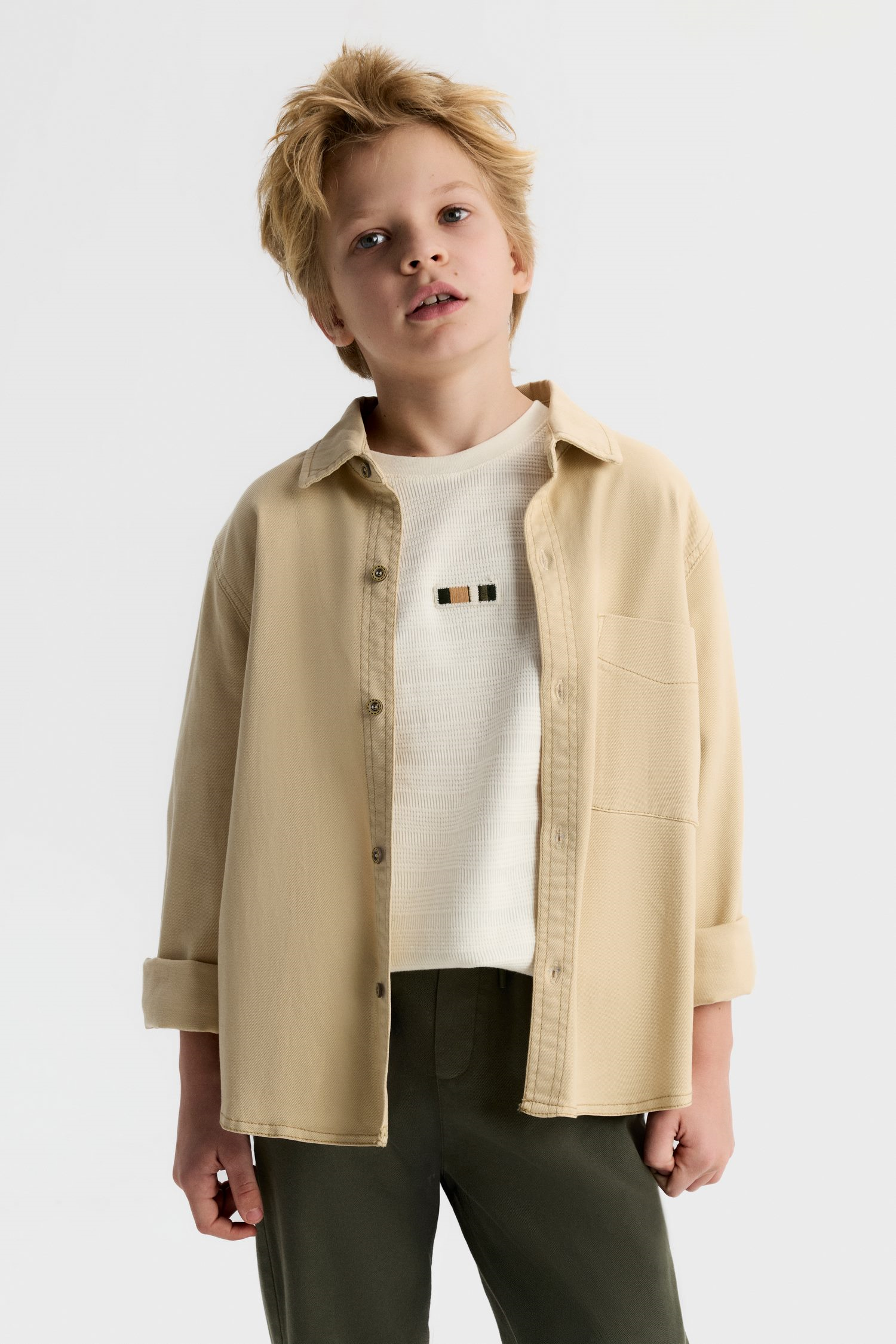 Gaia Erkek Gömlek - Krem