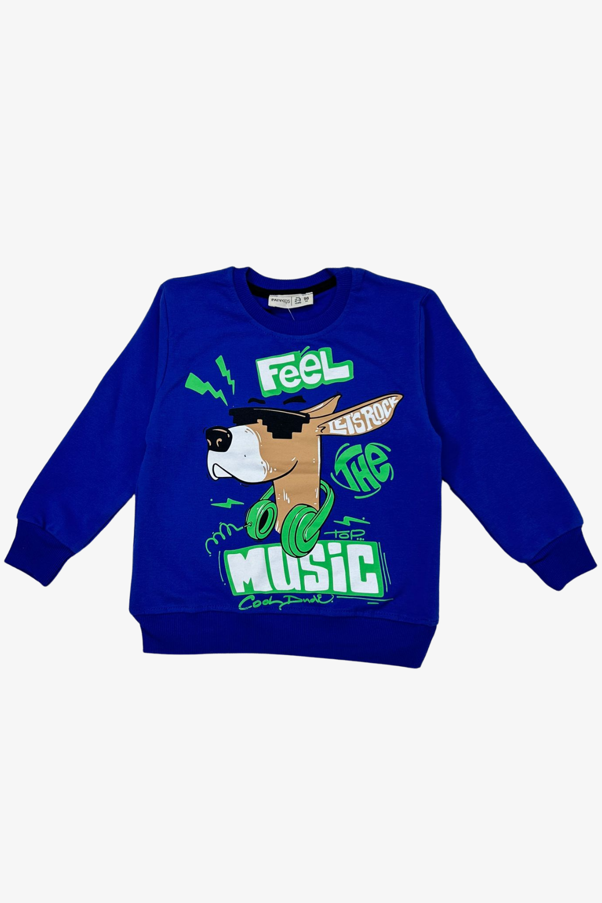 Gözlüklü Köpek Erkek Sweat - Saks