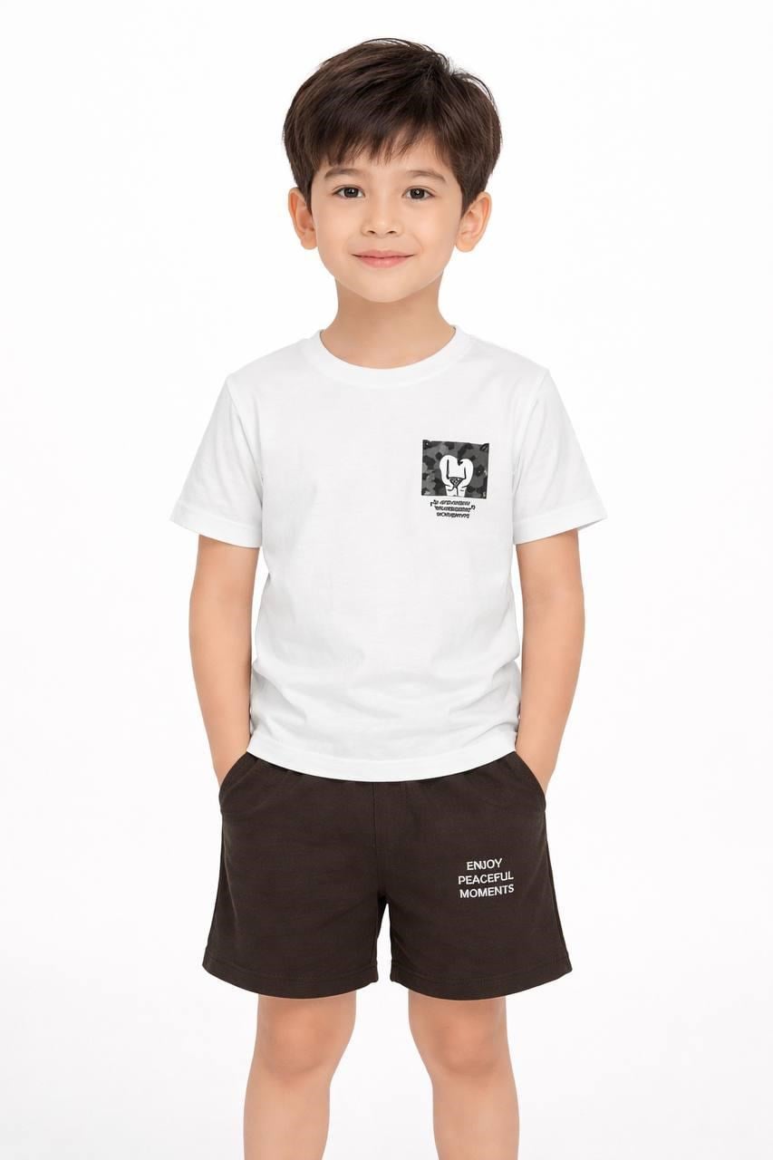 Kaplanlı Erkek Şortlu Takım - Kırmızı