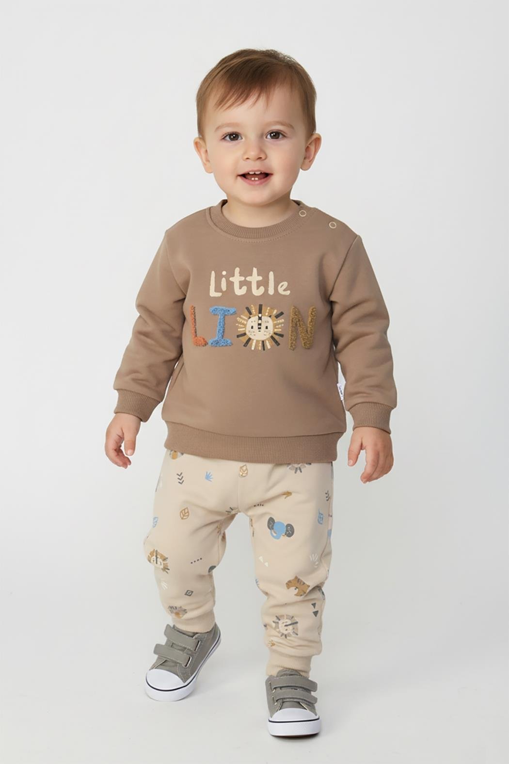 Little Erkek Bebe Takım - Kahverengi