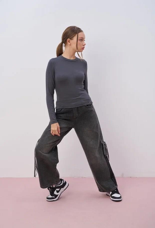 LOCO LOCO Buzy Uzun Kol Badi - Füme