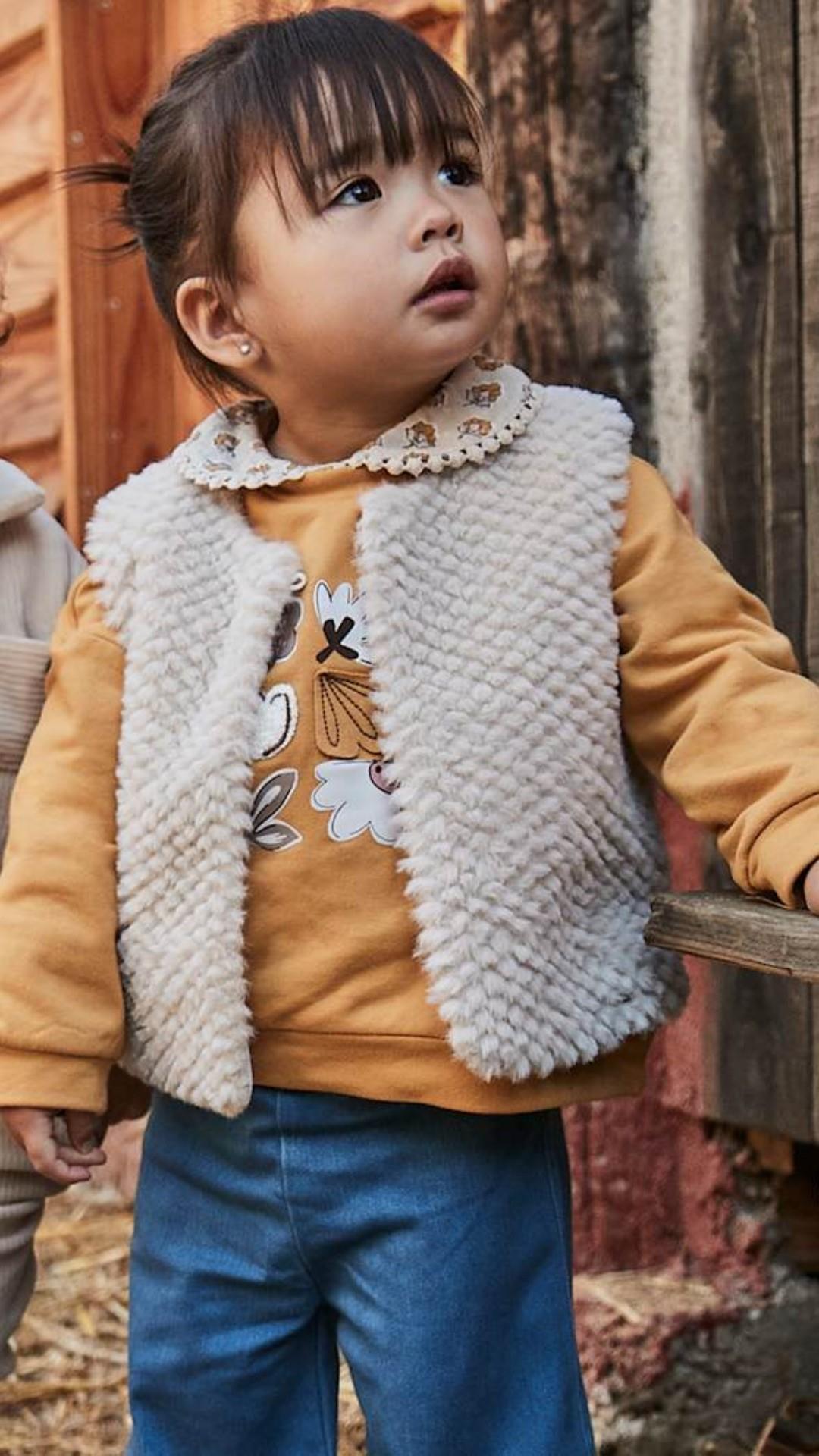 MAYORAL Kürk Bebe Yelek - Bej