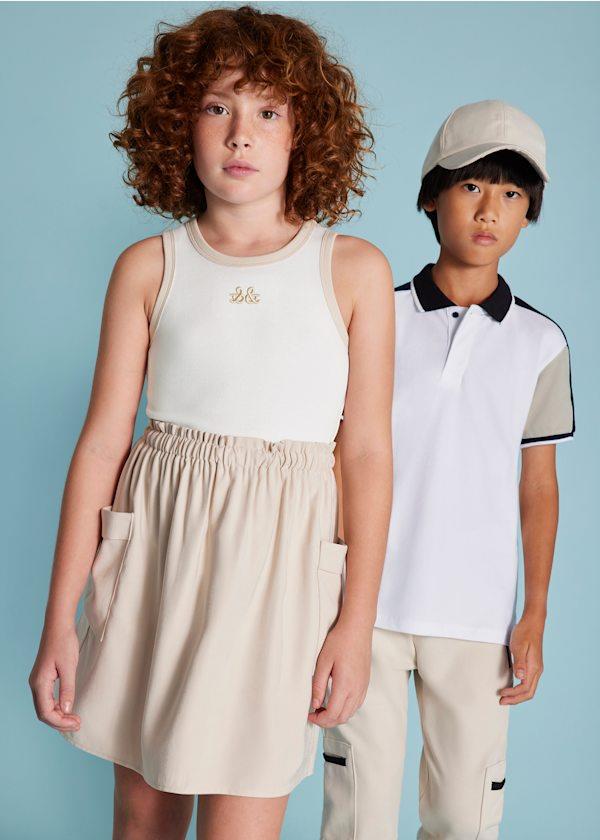 MAYORAL Üstü Fitilli Elbise - Bej