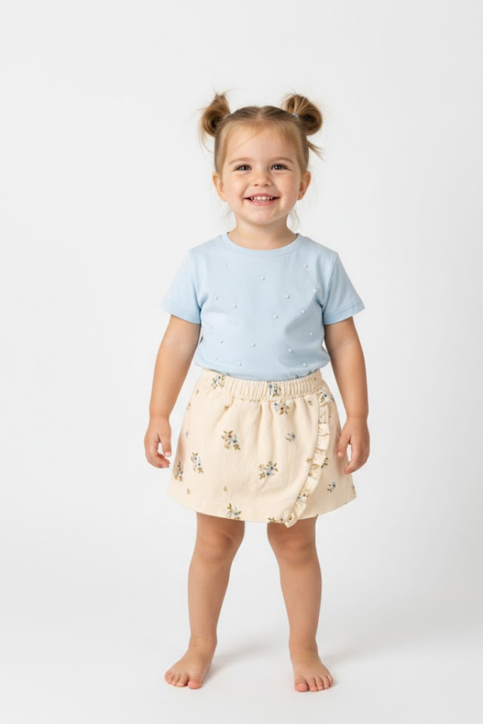 Spring Şort Etek - Krem