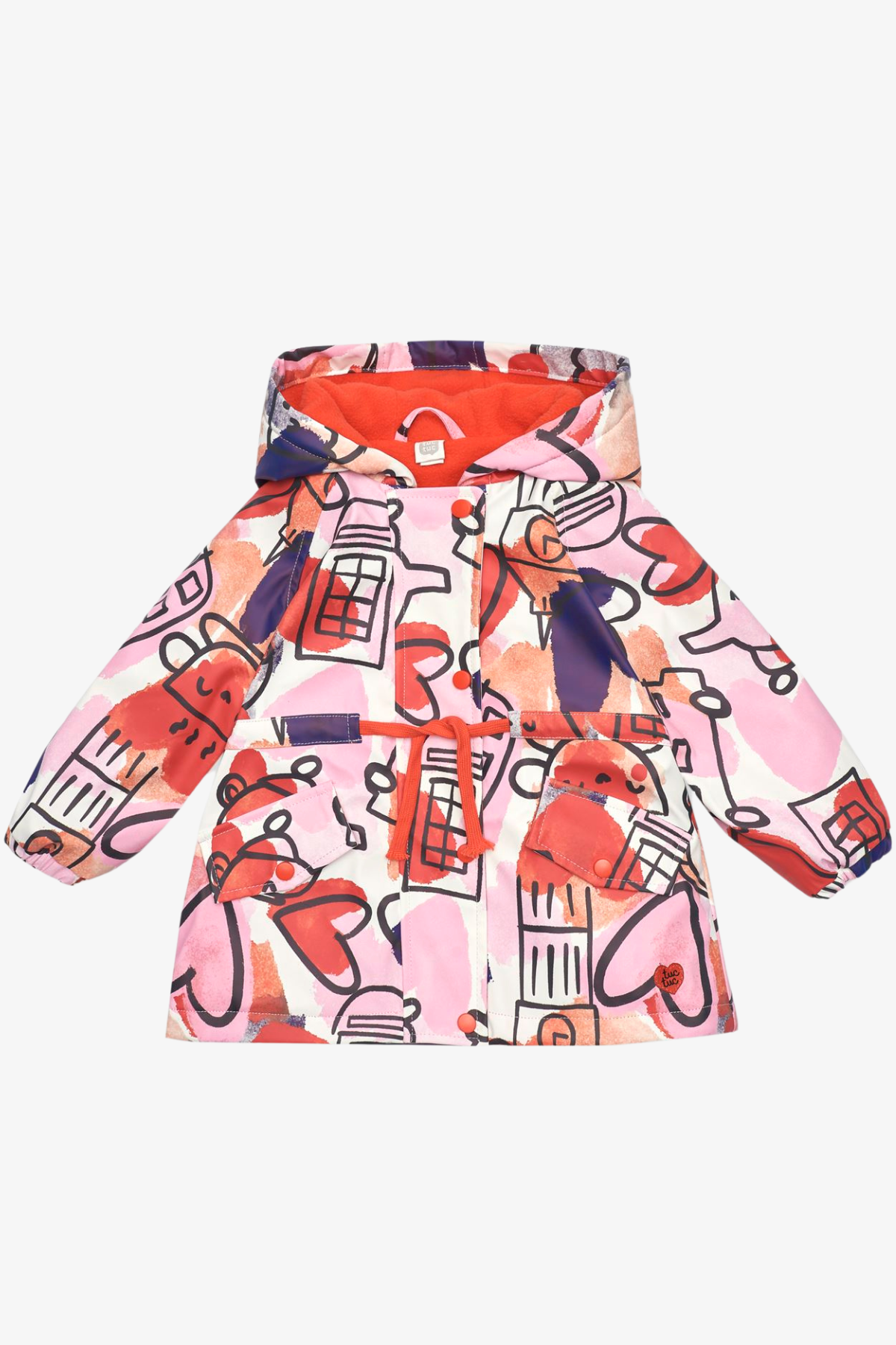 Tuc Tuc Kalpli Yağmurluk - Beyaz