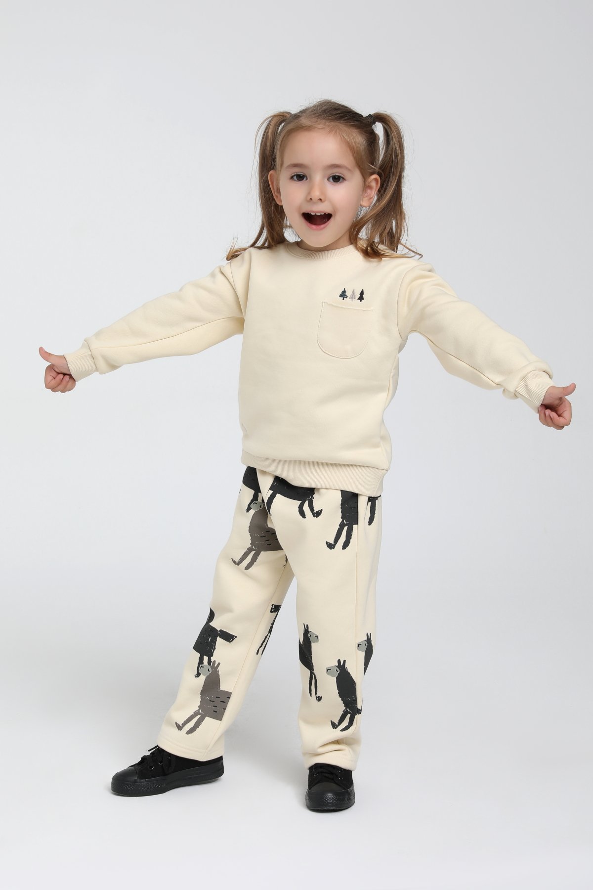 AĞAÇ İŞLEMELİ BEBE UNI SWEAT