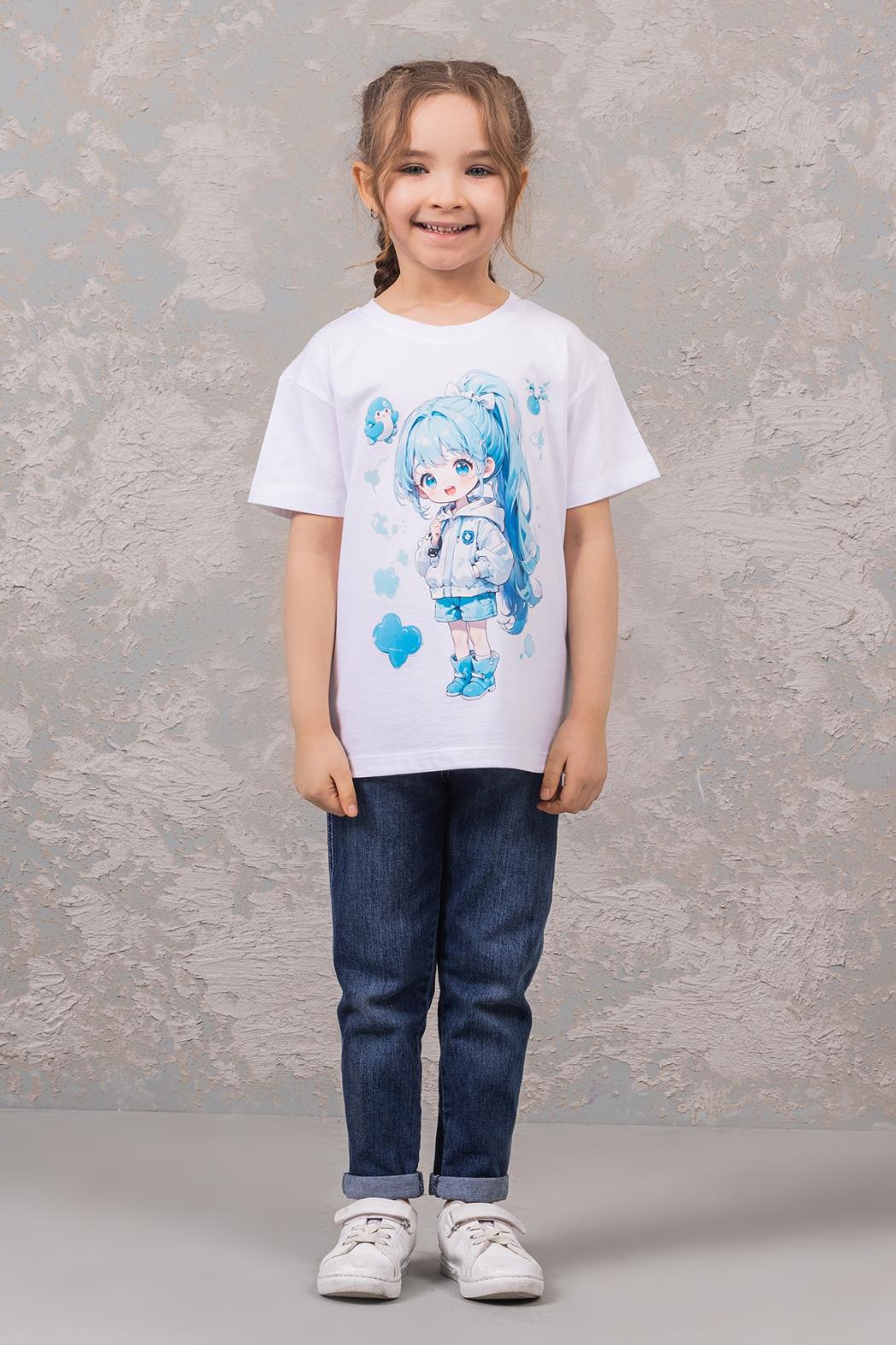 ANİMELİ KIZ T-SHIRT