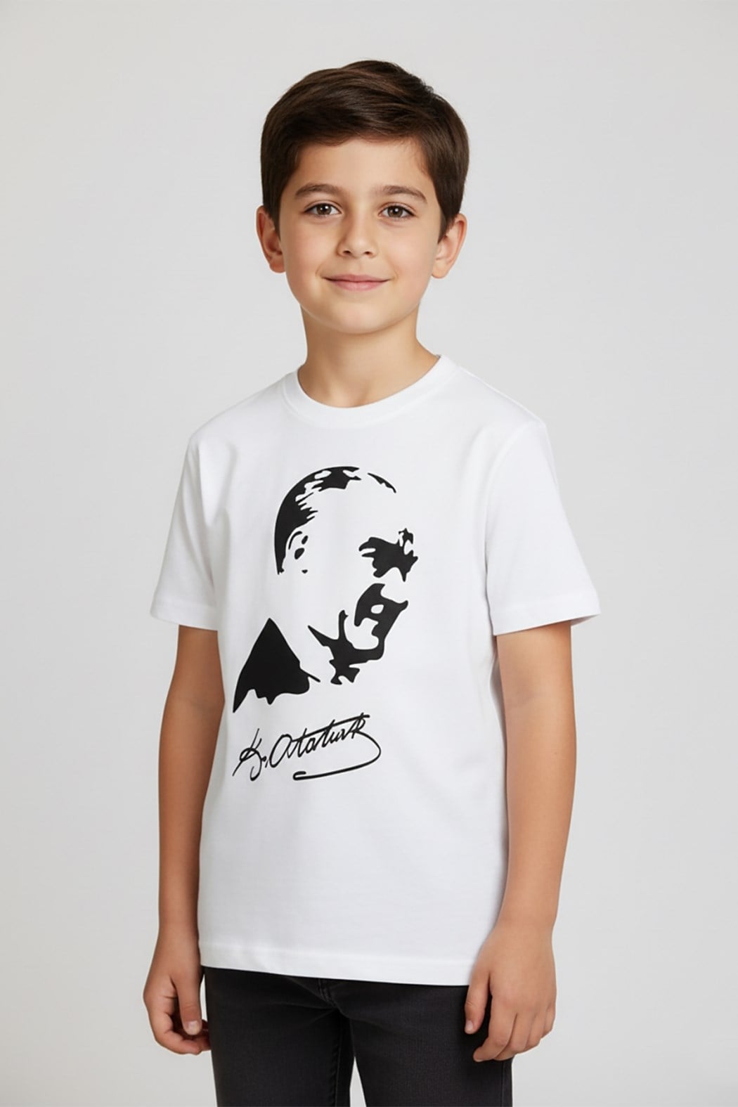Atatürk Baskılı Tişört - Beyaz