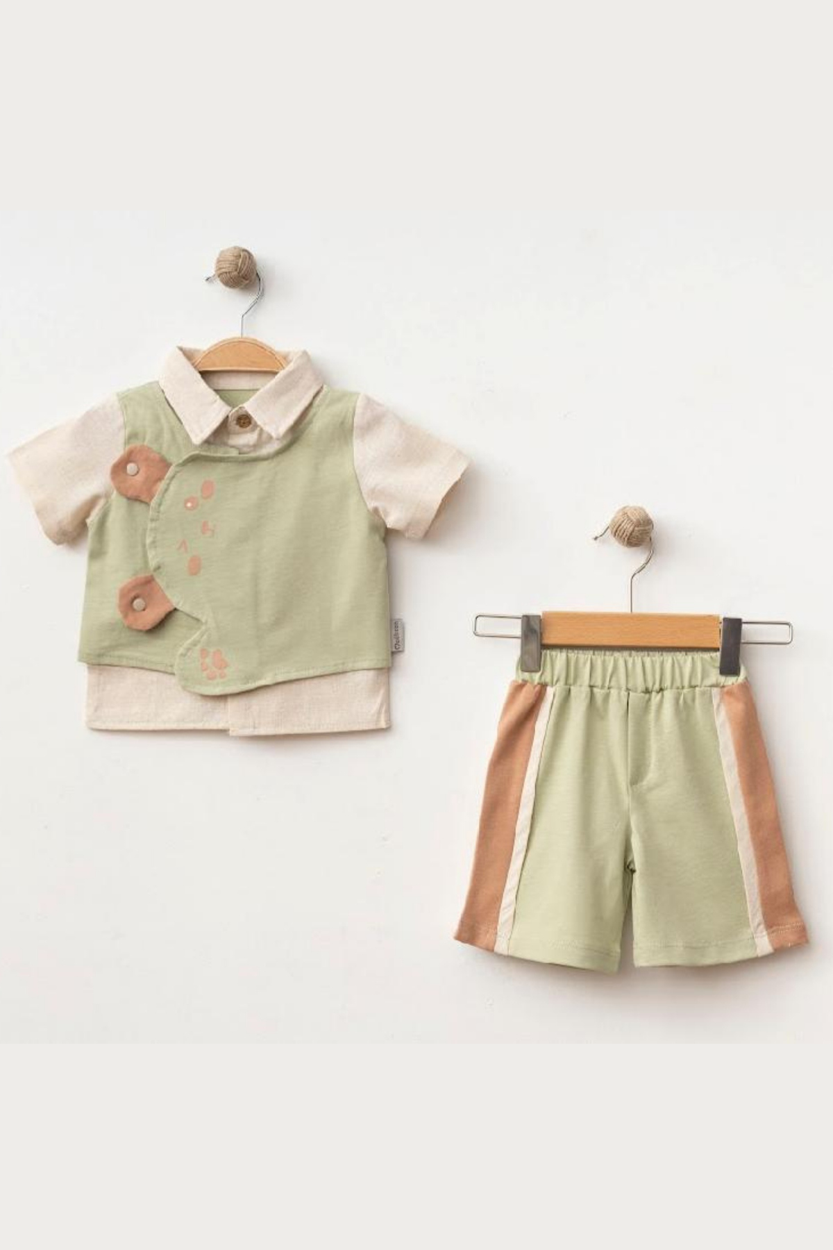 Ayılı Bebe Takım - Yeşil