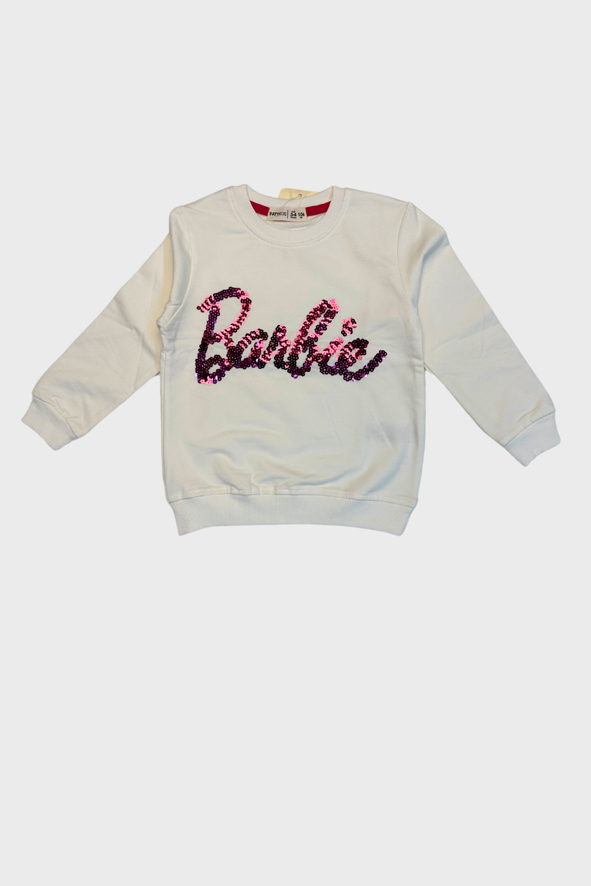 Barbie Pullu Sweat - Beyaz