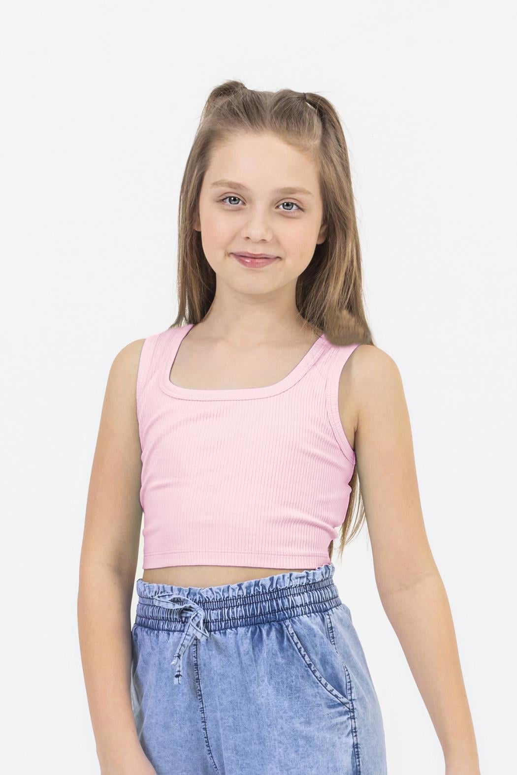 Basic Kız Crop - Pembe