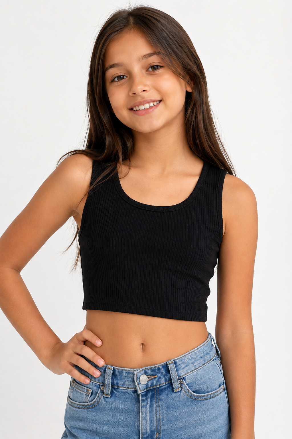 Basic Kız Crop - Siyah