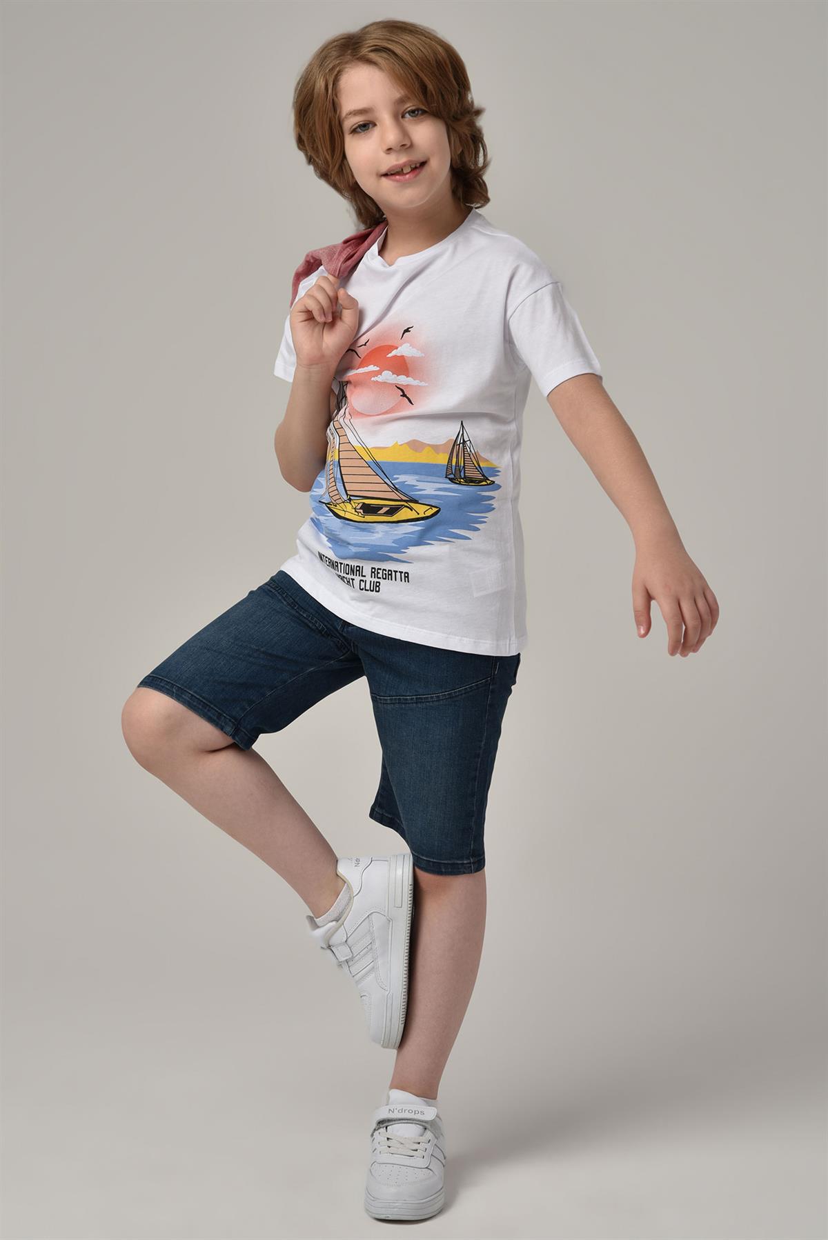 BASKILI ERKEK T-SHIRT