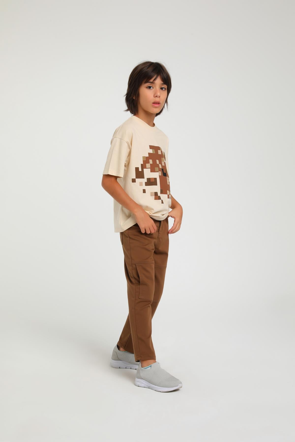 BASKILI ERKEK T-SHIRT