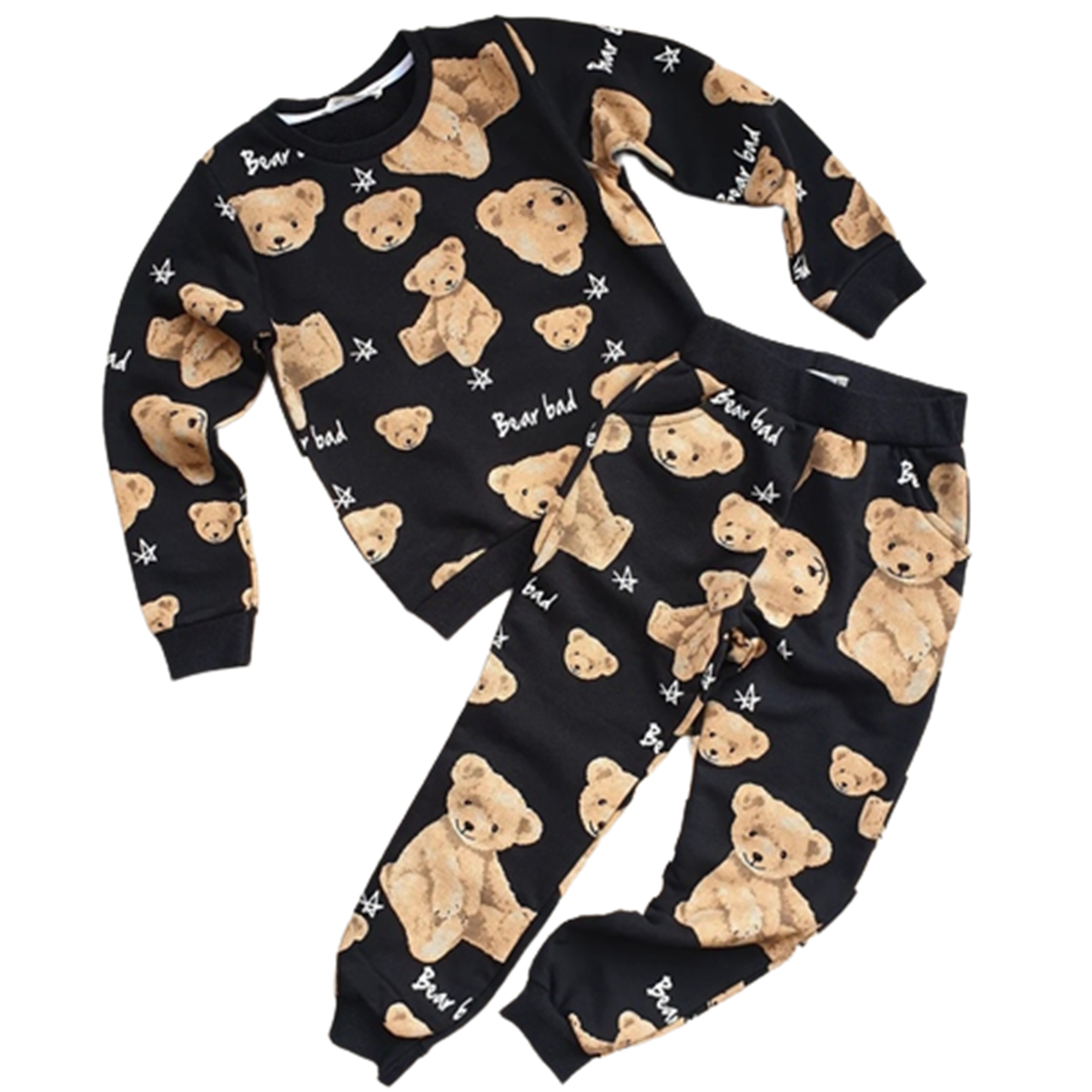 BEAR YAZILI AYICIK BASKILI KIZ SWEAT TAKIM