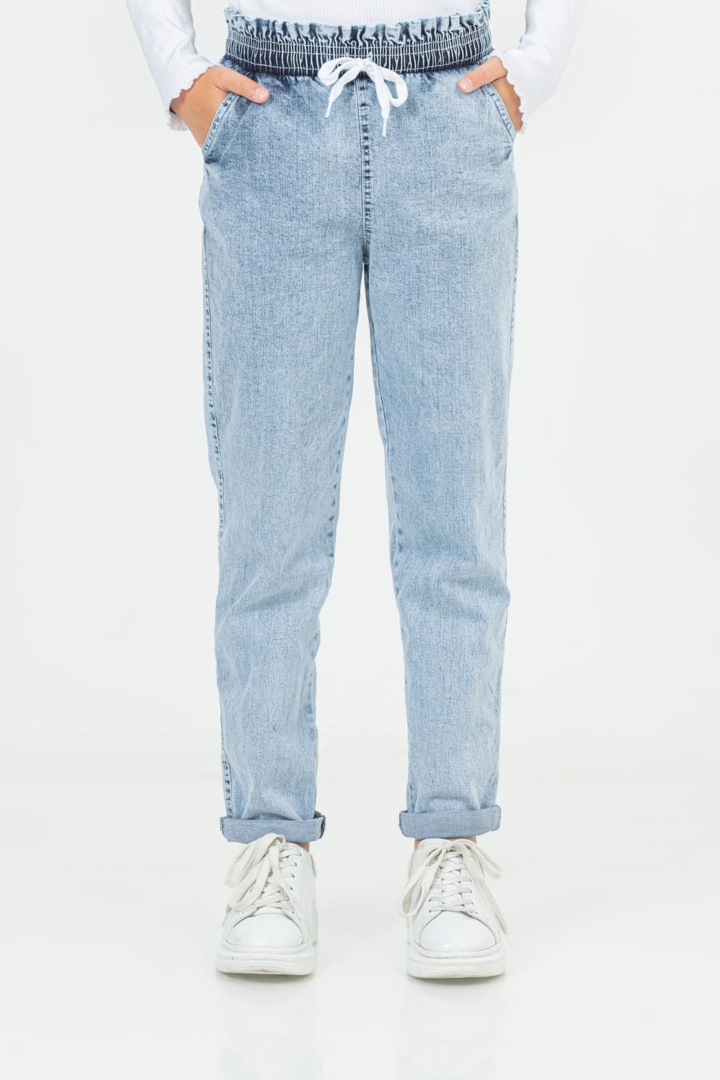 BELİ LASTİKLİ KIZ PANTALON