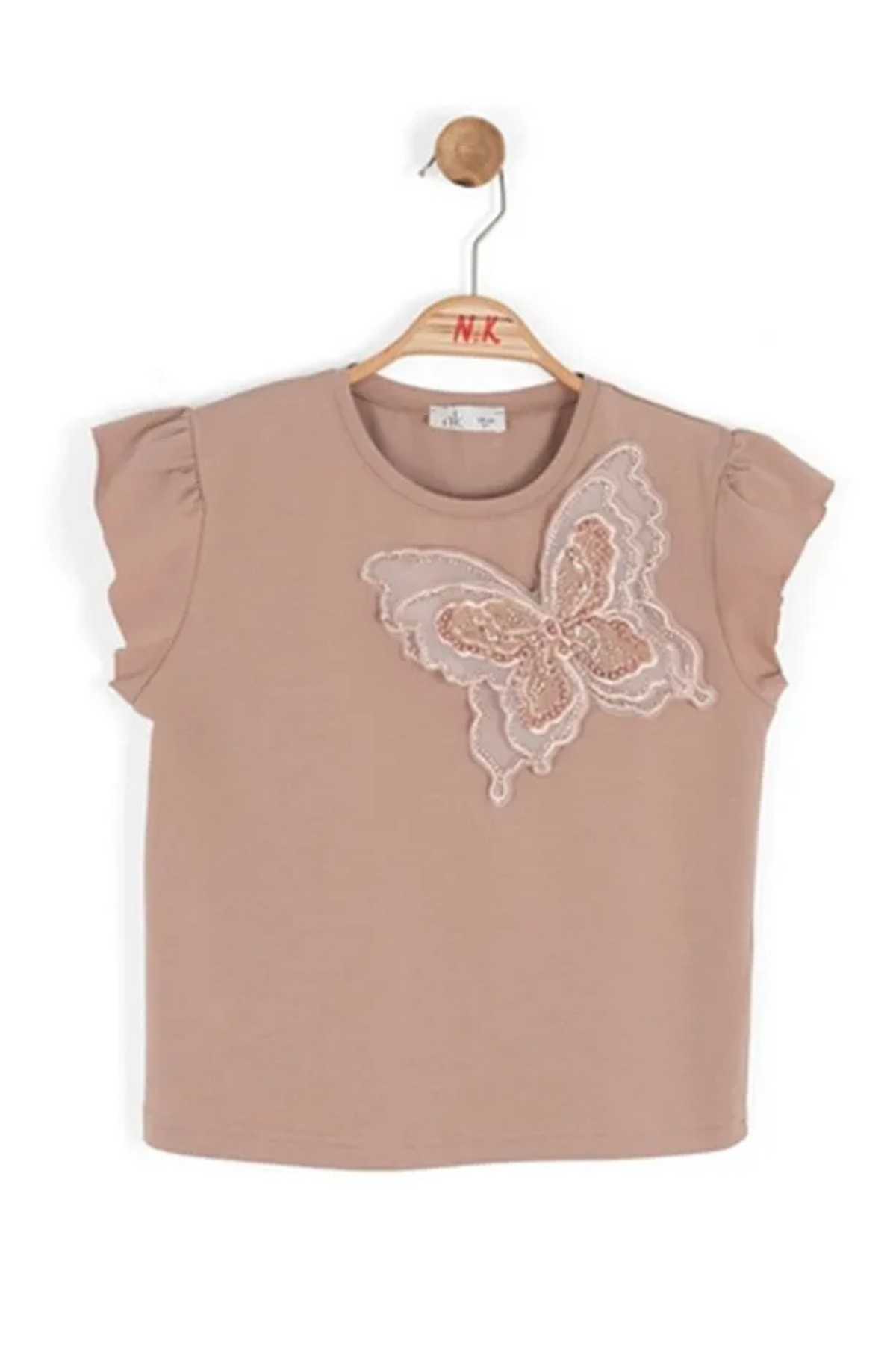 Belinda Kız Tişört - Camel