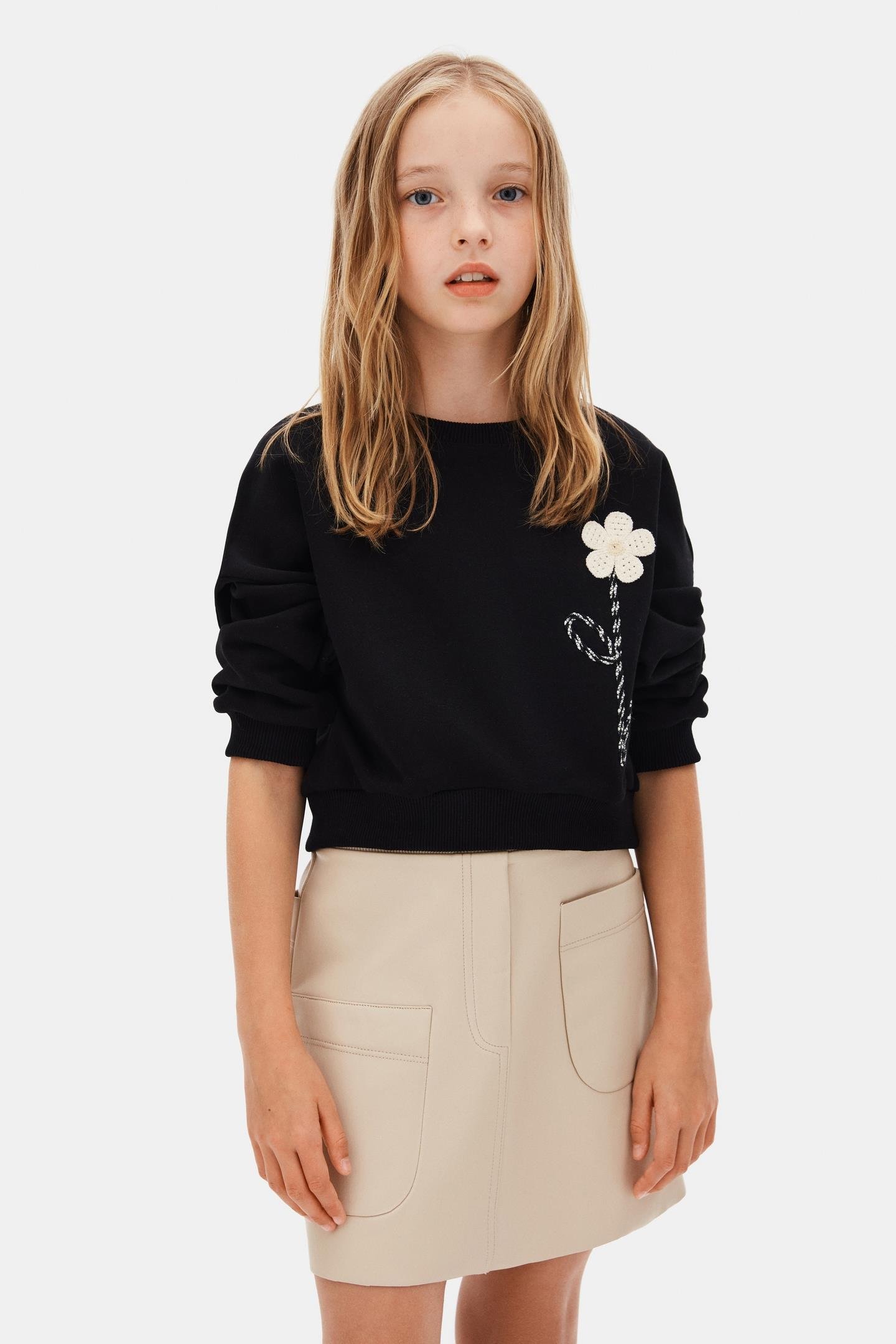 Beverly Kız Sweat - Siyah