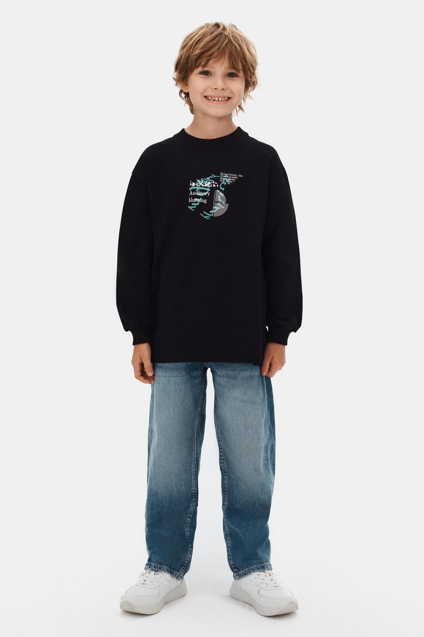 Blur Erkek Sweat - Siyah
