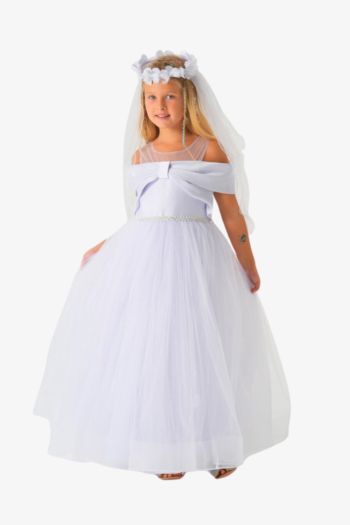 Büyük Fiyonk Detaylı Abiye - Lila