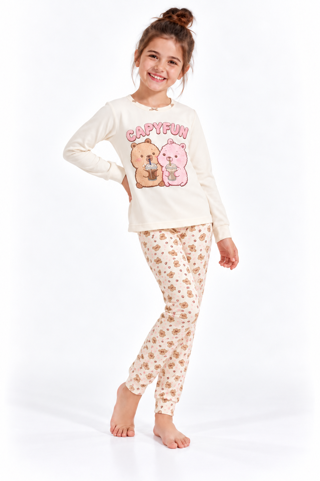 Capyfun Pijama Takımı - Bej