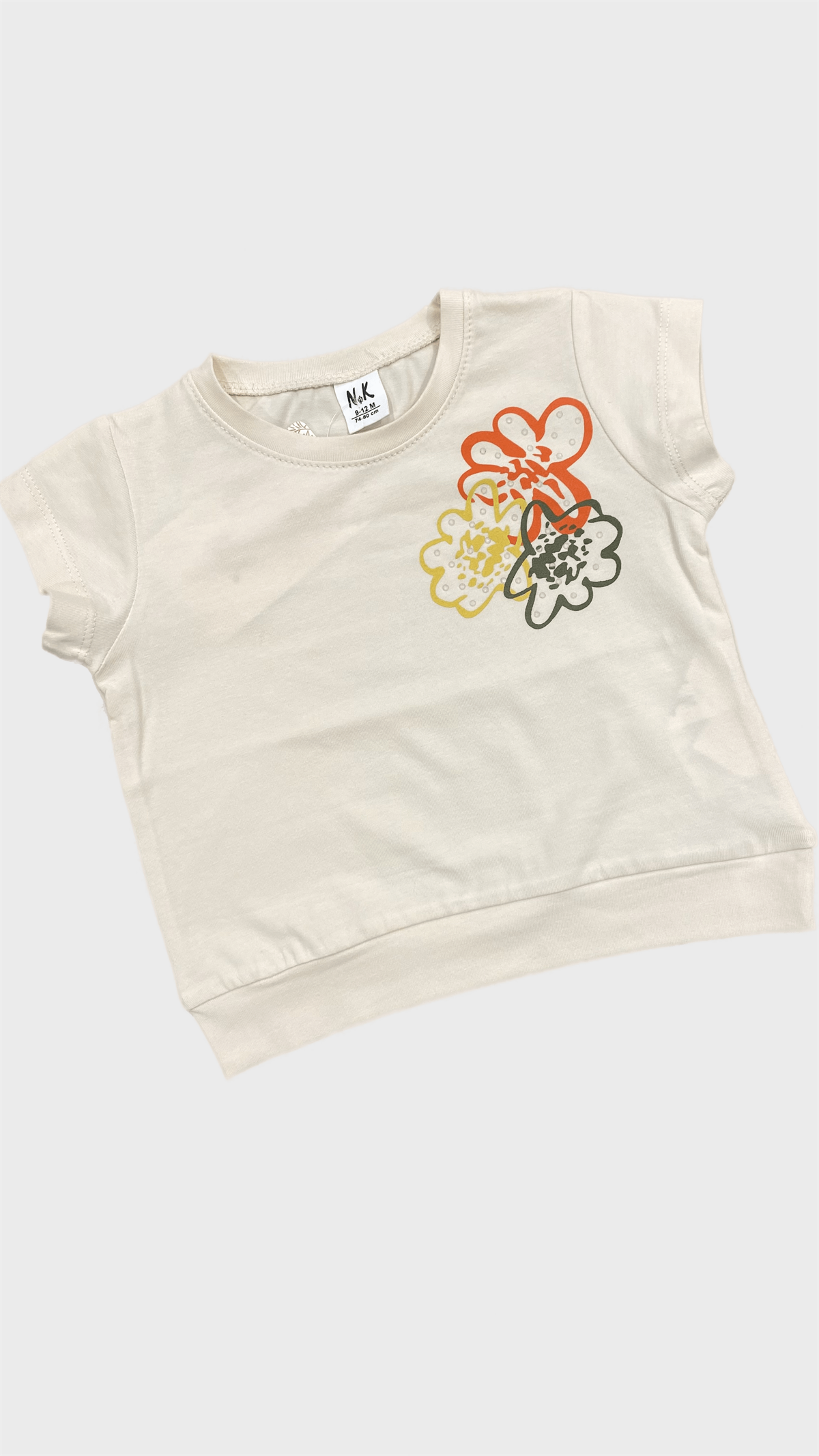 ÇİCEK BASKILI BEBE T-SHIRT