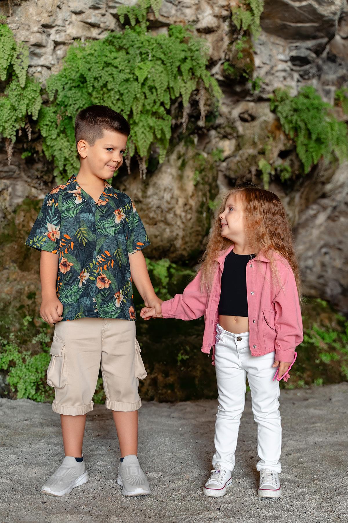 ÇİCEK BASKILI GÖMLEK