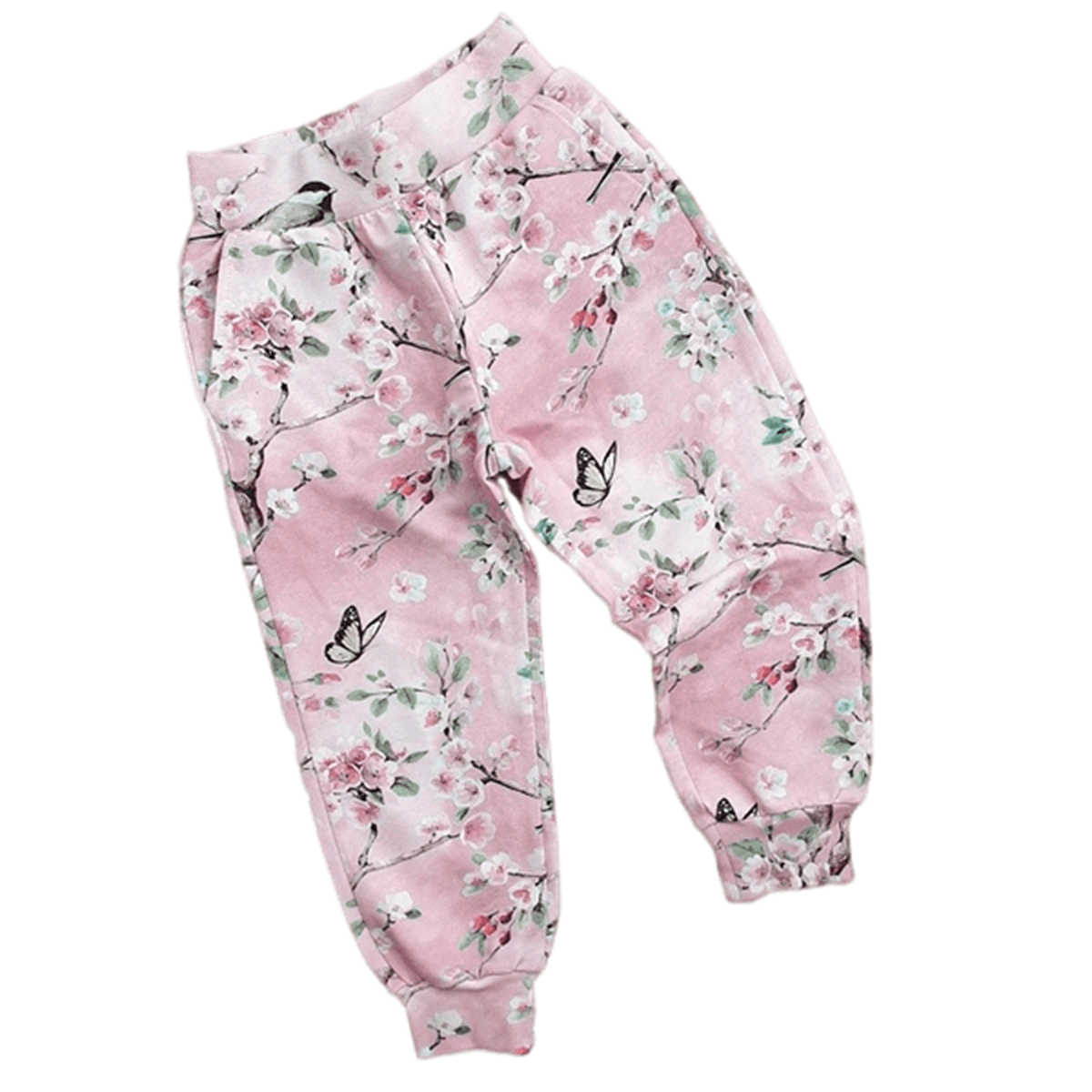 ÇİÇEKLİ KUŞLU PANTOLON