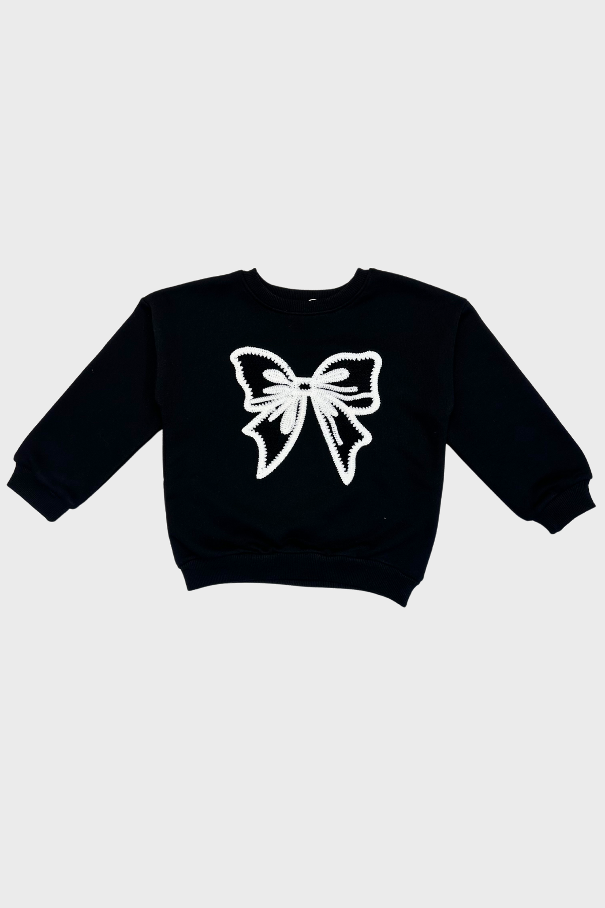 Cichlid Kurdele Desenli Kız Sweat - Siyah