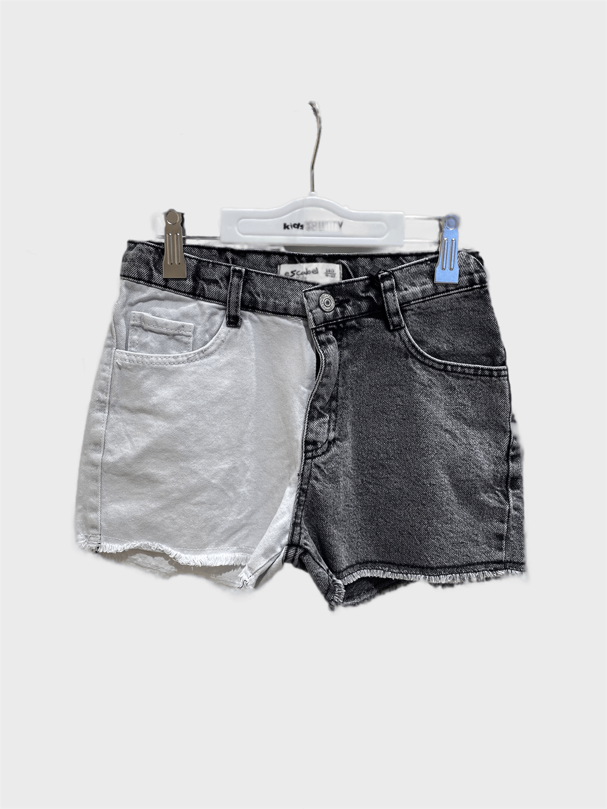 ÇİFT RENKLİ KOT ŞORT