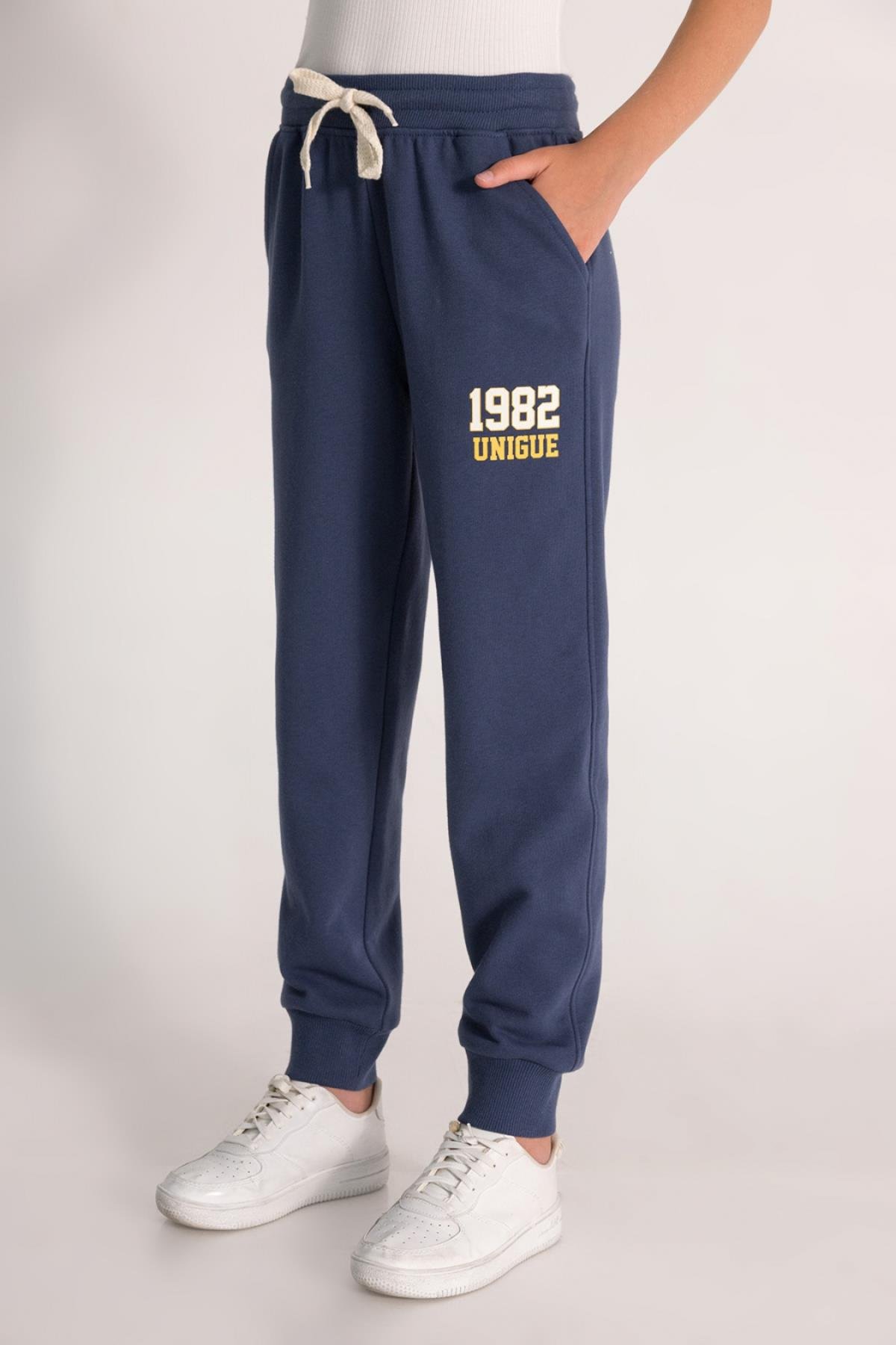 DMB 1982 Yazılı Kız Eşofman Altı - Lacivert