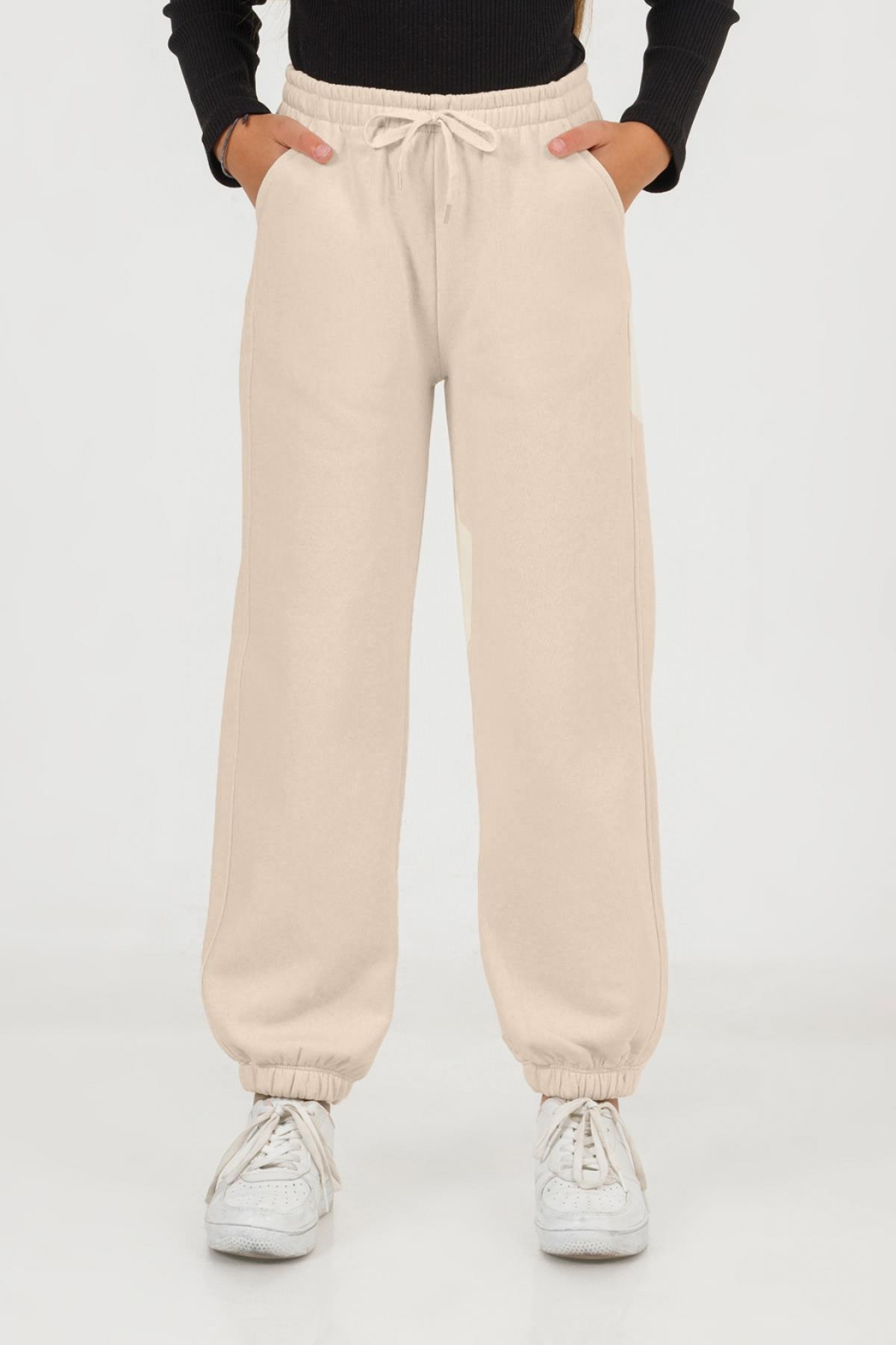 DMB Bağcıklı Kız Eşofman Altı - Bej