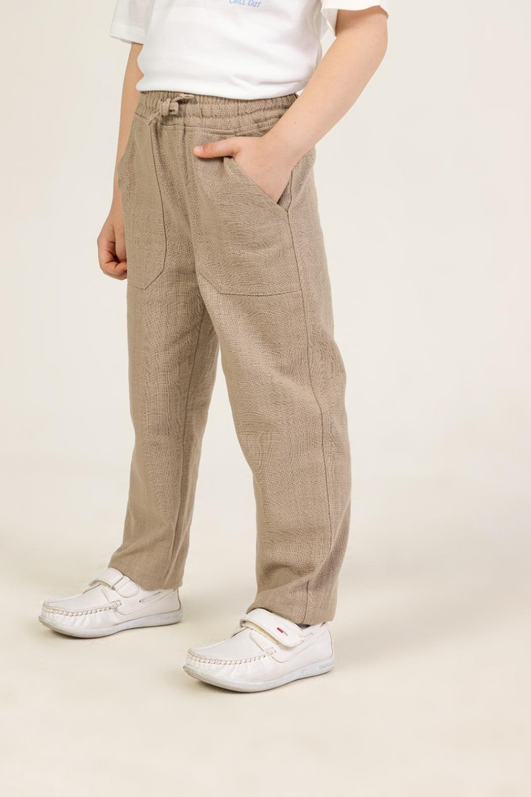 DMB Keten Erkek Pantolon - Bej