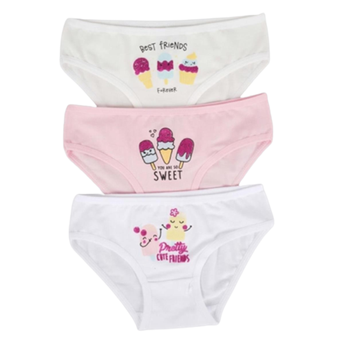 DOPERA 3'LÜ KIZ SLİP SET
