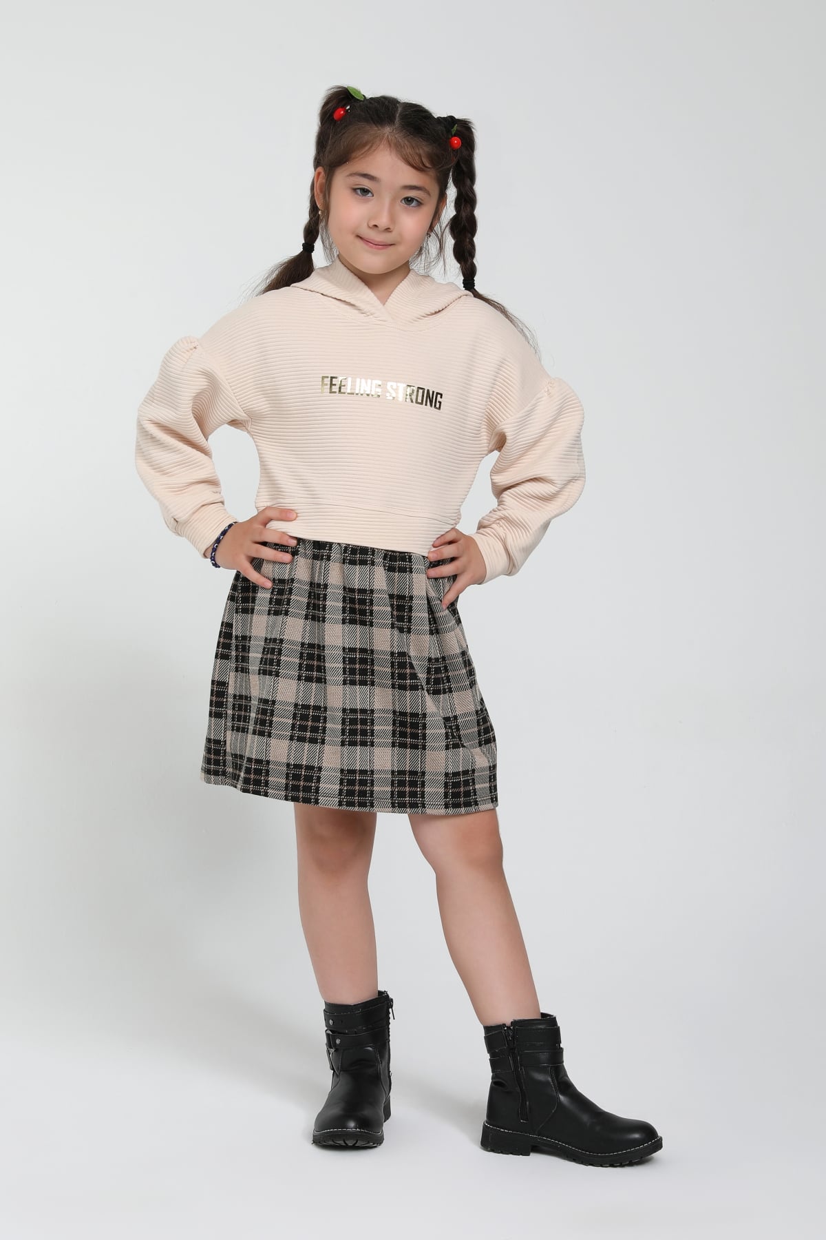 EKOSE DETAYLI SWEAT ELBİSE