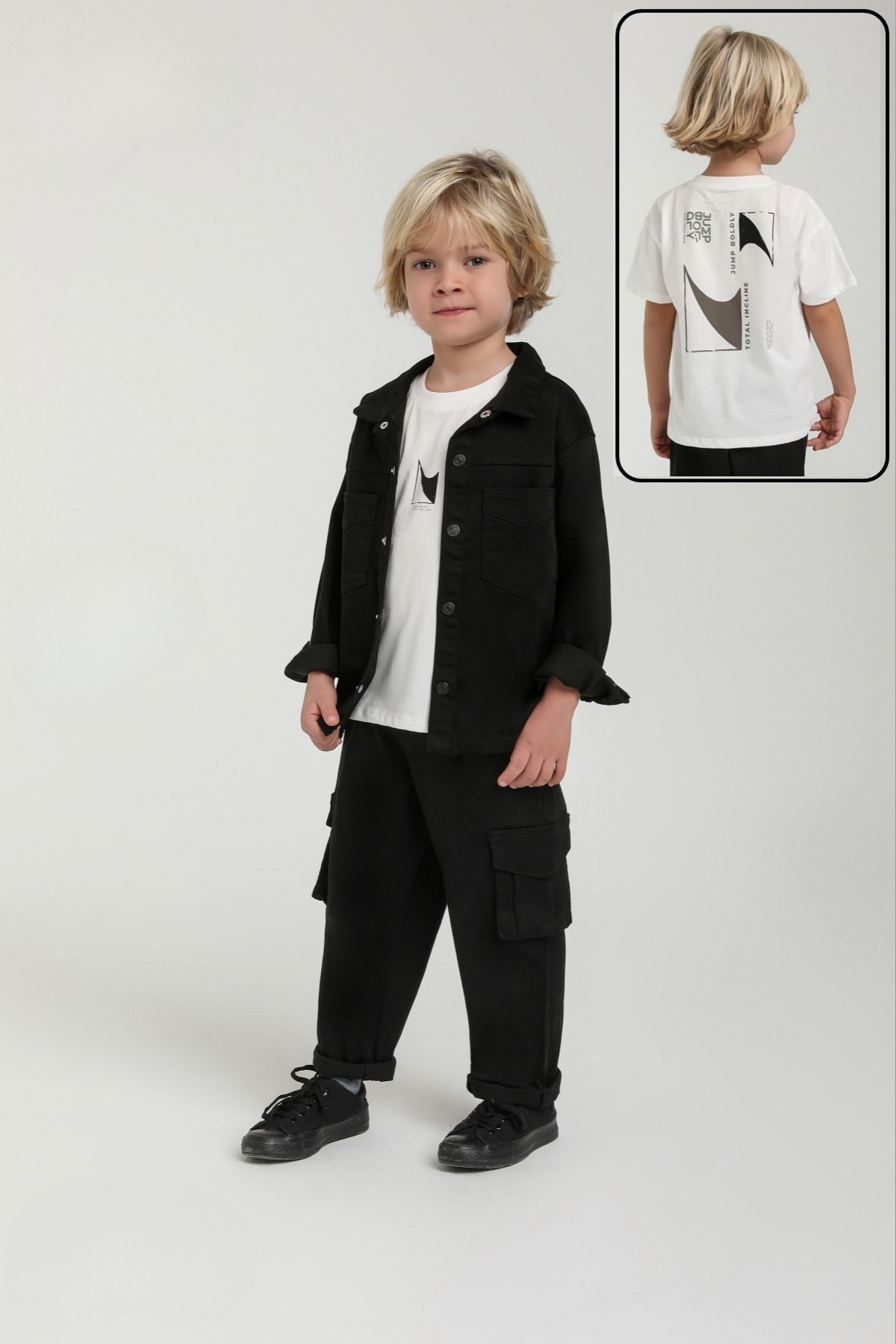 ESCABEL Jump Erkek Bebe Tişört - Beyaz