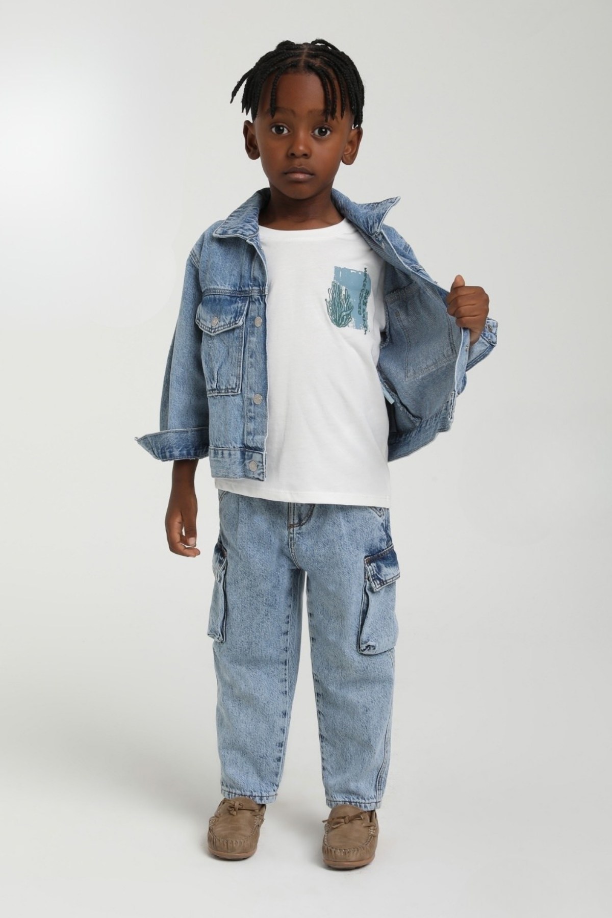 ESCABEL Kargo Cep Bebe Pantolon - Mavi