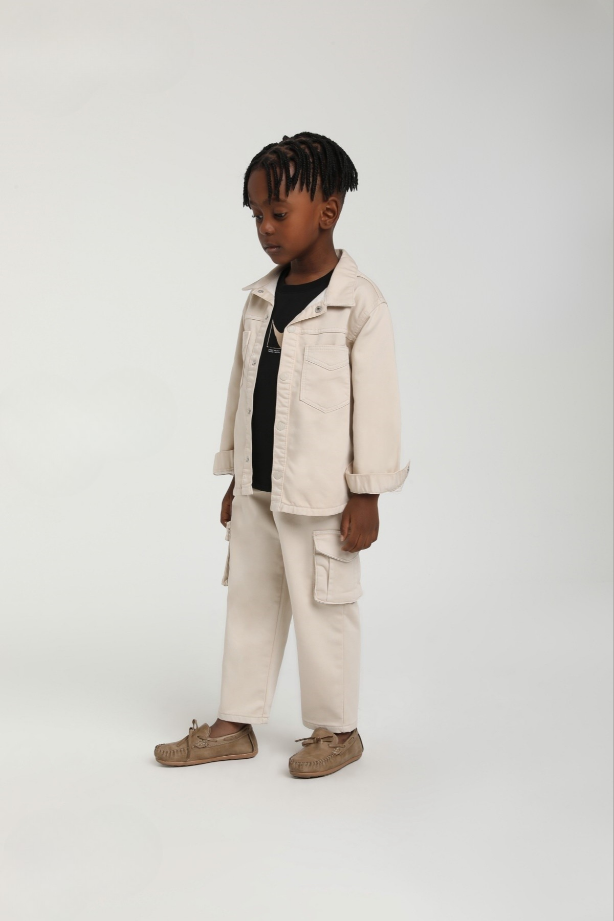 ESCABEL Karo Cep Erkek Bebe Pantolon - Bej