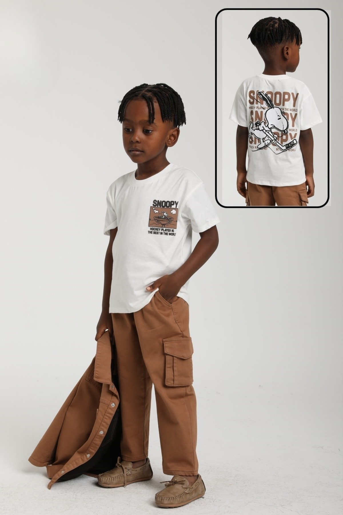 ESCABEL Snoopy Bebe Tişört - Beyaz