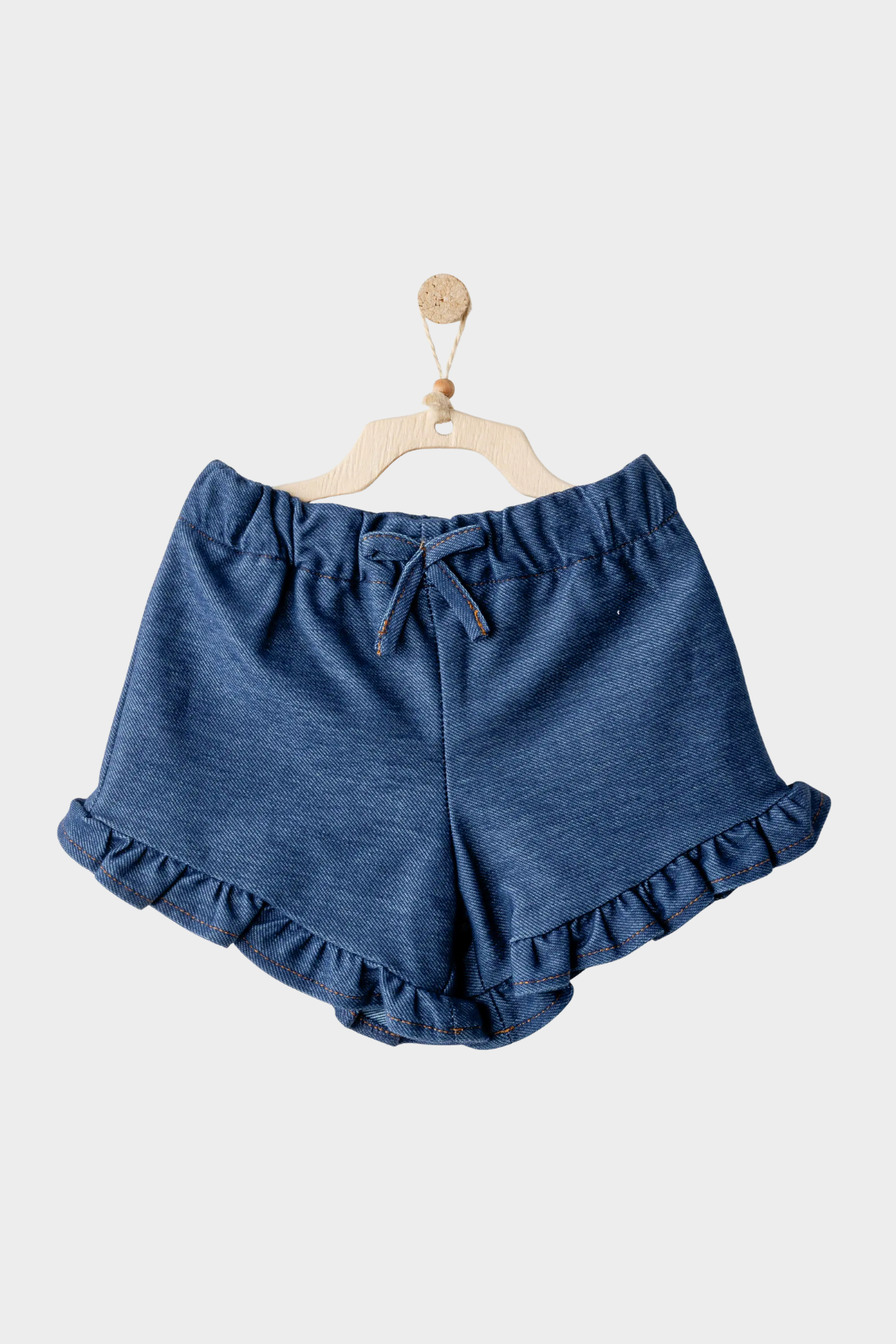 Fırfırlı Bebe Şort - İndigo