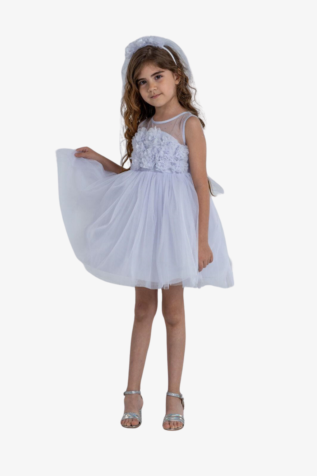 Güllü Pullu Abiye - Lila